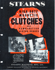 stearns high duty magnetic clutches catalog 1940s