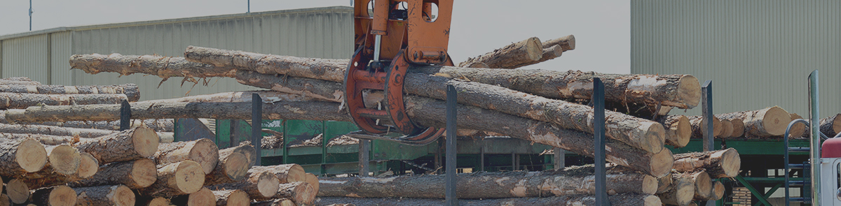 log mover with motor brakes at use in a timber yard